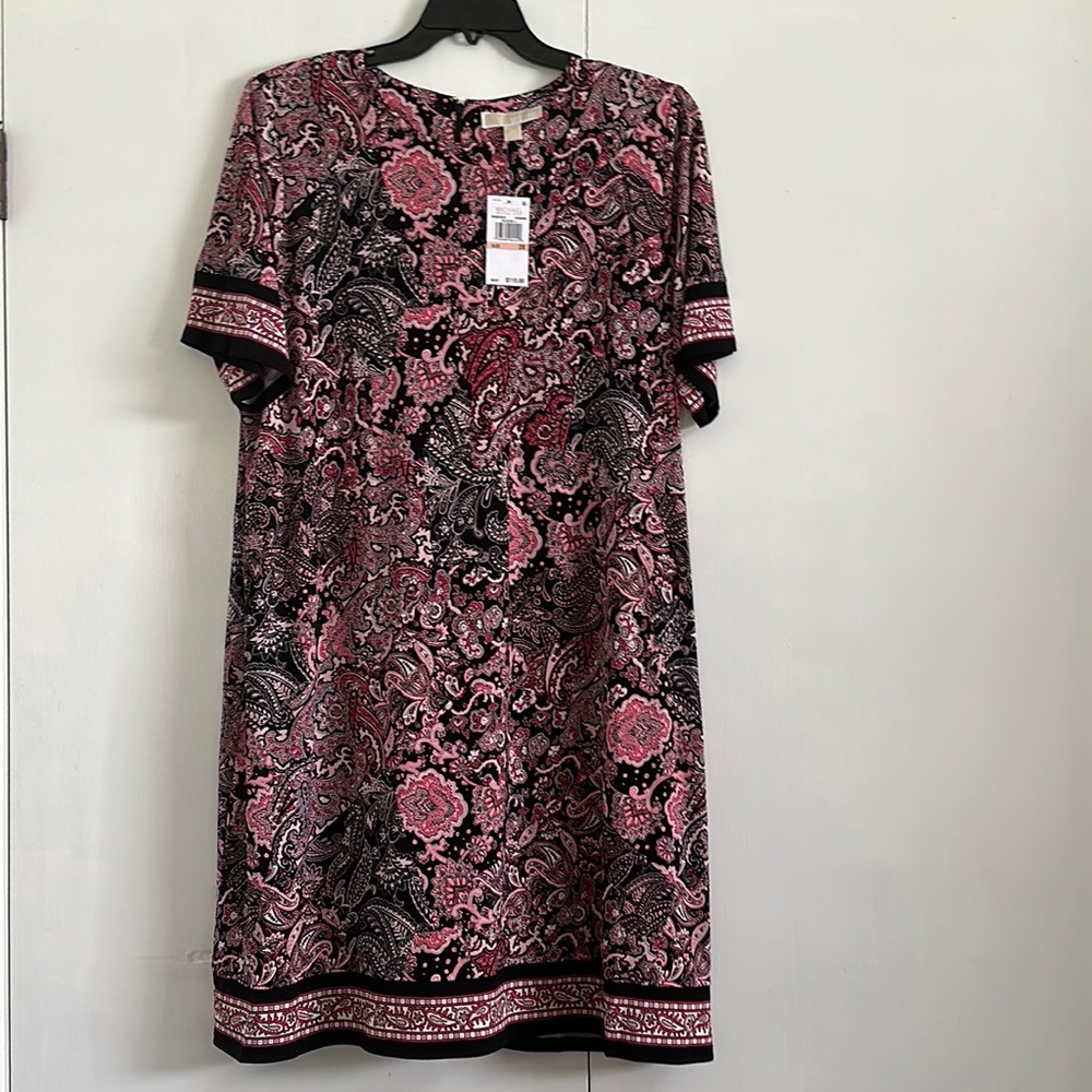 Michael Kors Dress. Black/Pink 2X NWT